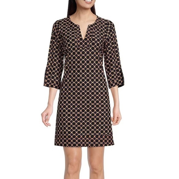 Jude Connally
Megan Circle Geometric Print Jude Cloth Stretch Knit Shift Dress - Picture 1 of 6